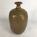 Japanese Ceramic Sake Bottle Vtg Kayoi Tokkuri Pottery Brown yakimono TS279
