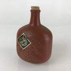 Japanese Ceramic Sake Bottle Vtg Pottery Brown Bottle Pine Tree TS457