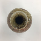 Japanese Ceramic Sake Bottle Vtg Pottery Brown Pebbles Ishihaze Tokkuri TS303