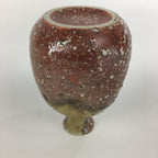 Japanese Ceramic Sake Bottle Vtg Pottery Brown Pebbles Ishihaze Tokkuri TS303
