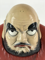 Japanese Ceramic Sake Bottle Vtg Pottery Daruma Daishi Red TS448
