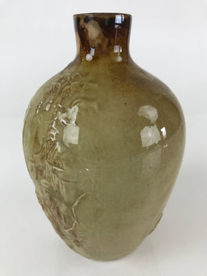 Japanese Ceramic Sake Bottle Vtg Pottery Seven Wise Men Eishogen TS458