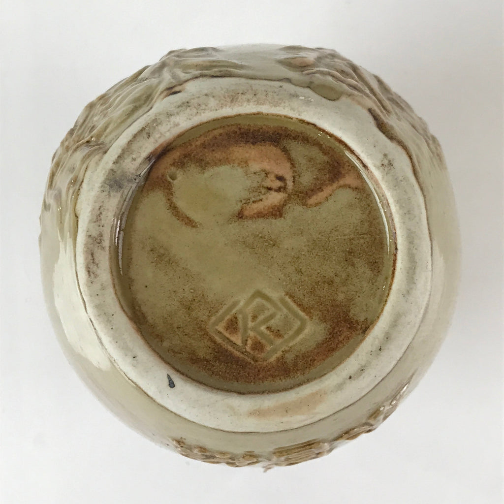 Japanese Ceramic Sake Bottle Vtg Pottery Seven Wise Men Eishogen TS458
