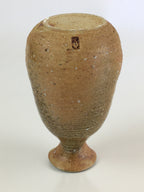 Japanese Ceramic Sake Bottle Vtg Pottery Spout Tokkuri Brown TS426