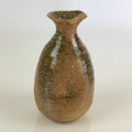 Japanese Ceramic Sake Bottle Vtg Pottery Spout Tokkuri Brown TS426