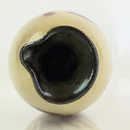 Japanese Ceramic Sake Bottle Vtg Pottery Spout Tokkuri Red Flower TS427