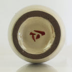 Japanese Ceramic Sake Bottle Vtg Pottery Spout Tokkuri Red Flower TS427