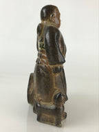 Japanese Ceramic Sake Bottle Vtg Pottery Takamori Saigo Satsuma TS456