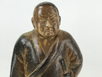 Japanese Ceramic Sake Bottle Vtg Pottery Takamori Saigo Satsuma TS456