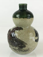 Japanese Ceramic Sake Bottle Vtg Pottery Tokkuri Gourd Shape TS474