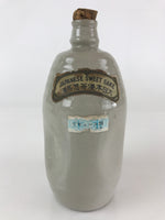 Japanese Ceramic Sake Bottle Vtg Pottery Tokkuri Gray Sweet Sake TS473