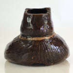 Japanese Ceramic Sake Bottle Vtg Pottery Tokkuri Raccoon Dog Shape TS438