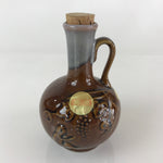 Japanese Ceramic Sake Bottle Vtg Pottery Tokkuri Saruzake Sarukoyaki TS475