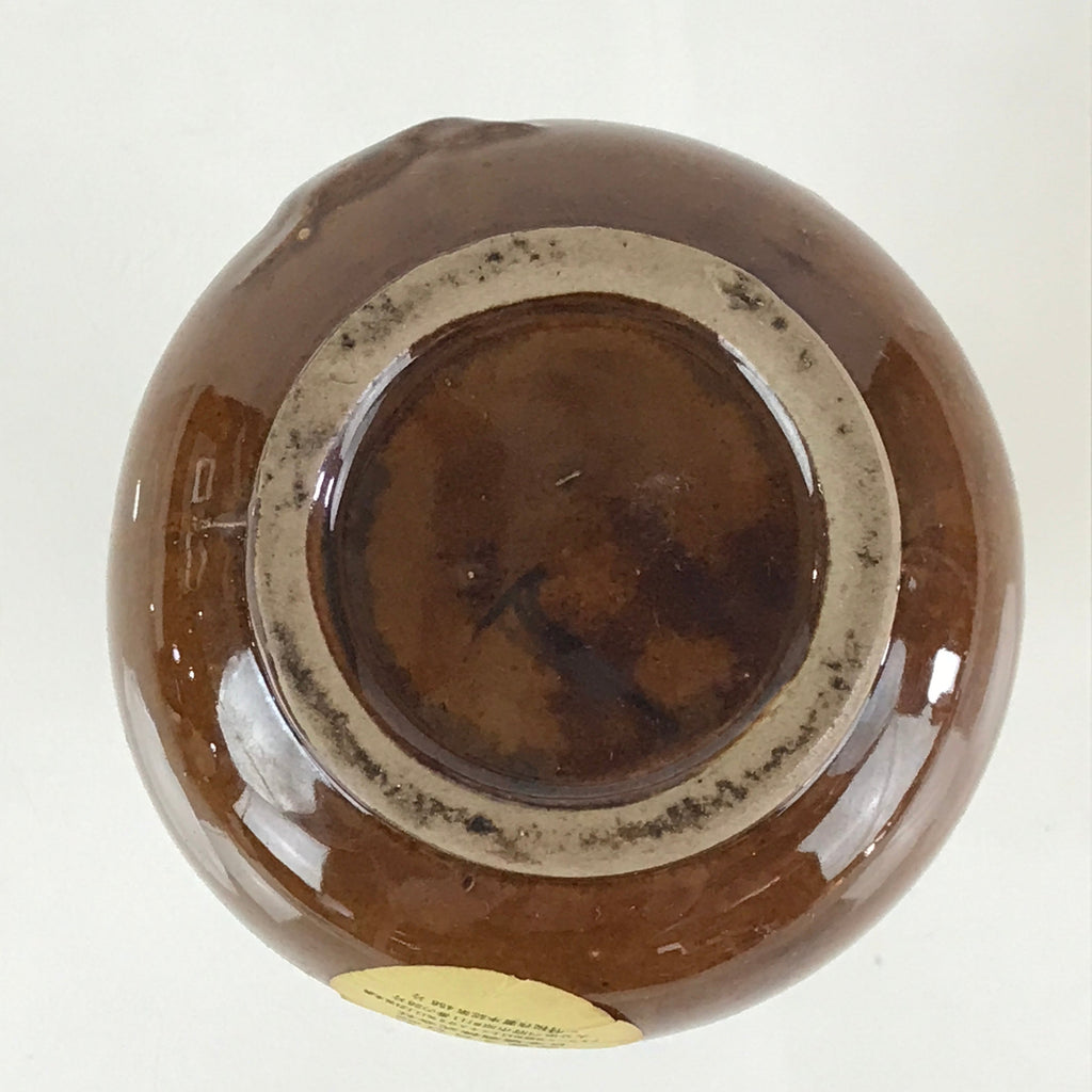 Japanese Ceramic Sake Bottle Vtg Pottery Tokkuri Saruzake Sarukoyaki TS476