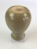 Japanese Ceramic Sake Bottle Vtg Pottery Tokkuri Small Spout Beige TS437