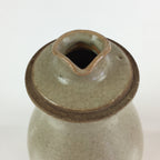 Japanese Ceramic Sake Bottle Vtg Pottery Tokkuri Small Spout Beige TS437
