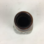 Japanese Ceramic Sake Bottle Vtg Pottery Yakimono Gray Poetry Tokkuri TS322