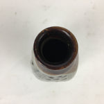 Japanese Ceramic Sake Bottle Vtg Pottery Yakimono Gray Poetry Tokkuri TS322