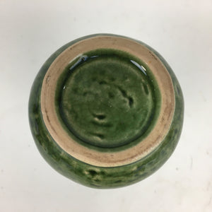 Japanese Ceramic Sake Bottle Vtg Pottery Yakimono Green Tokkuri TS336