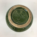 Japanese Ceramic Sake Bottle Vtg Pottery Yakimono Green Tokkuri TS337