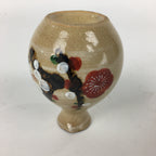 Japanese Ceramic Sake Bottle Vtg Pottery Yakimono Hand-Painted Tokkuri TS333