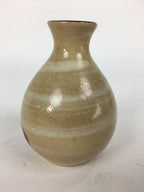 Japanese Ceramic Sake Bottle Vtg Pottery Yakimono Hand-Painted Tokkuri TS333