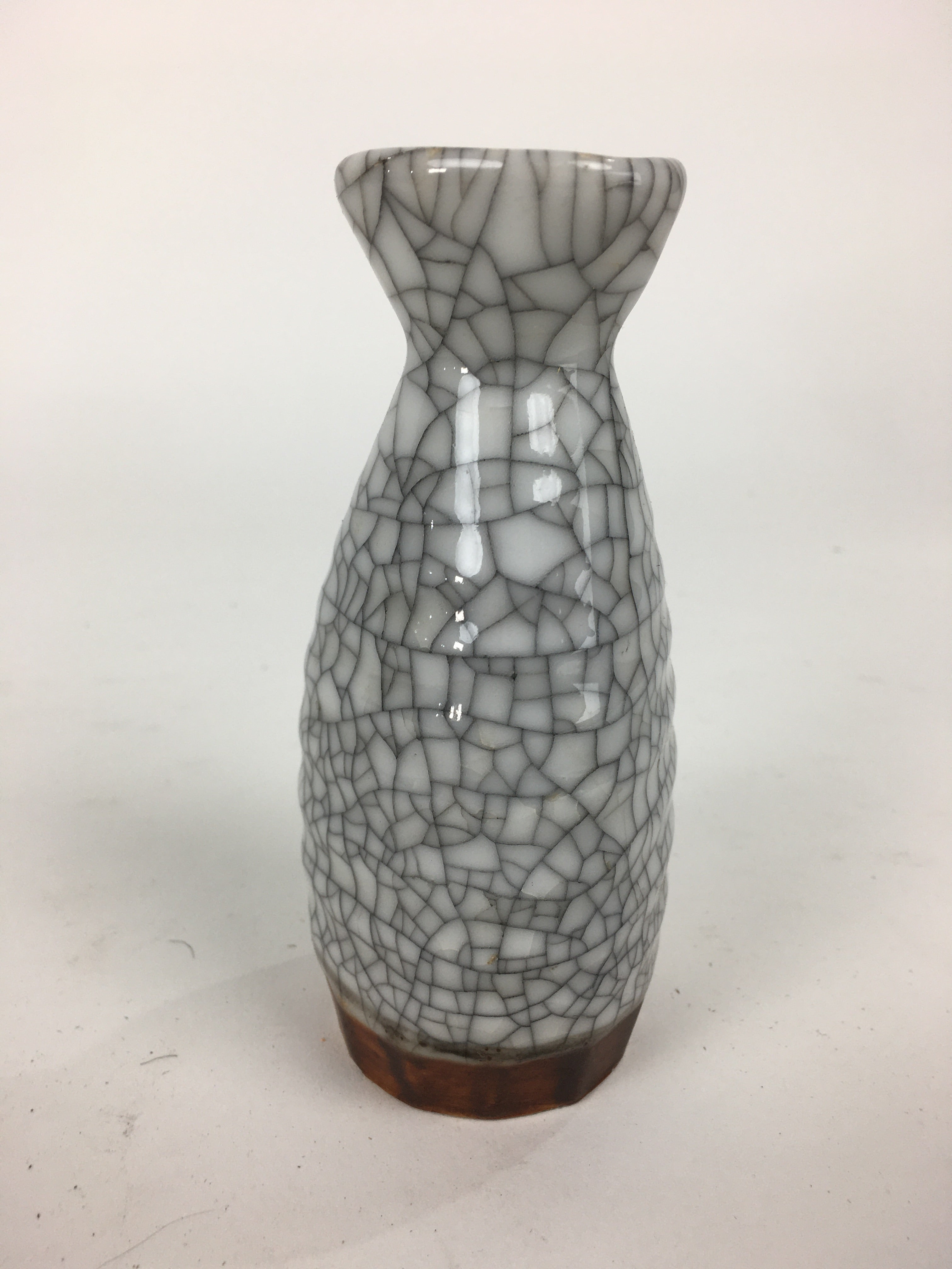 Japanese Ceramic Sake Bottle Vtg Pottery Yakimono Kannyu Tokkuri TS327