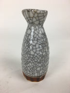 Japanese Ceramic Sake Bottle Vtg Pottery Yakimono Kannyu Tokkuri TS327