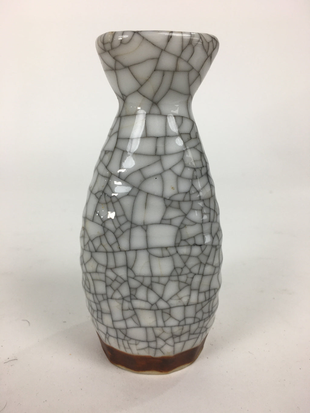 Japanese Ceramic Sake Bottle Vtg Pottery Yakimono Kannyu Tokkuri TS328