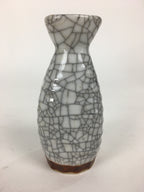 Japanese Ceramic Sake Bottle Vtg Pottery Yakimono Kannyu Tokkuri TS328
