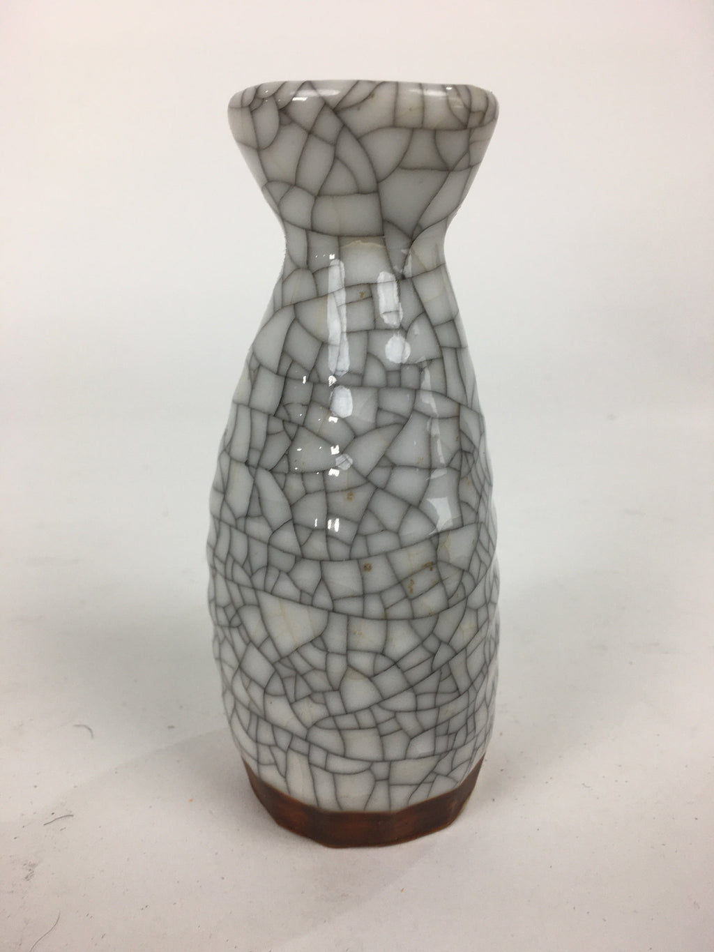Japanese Ceramic Sake Bottle Vtg Pottery Yakimono Kannyu Tokkuri TS328