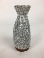 Japanese Ceramic Sake Bottle Vtg Pottery Yakimono Kannyu Tokkuri TS328