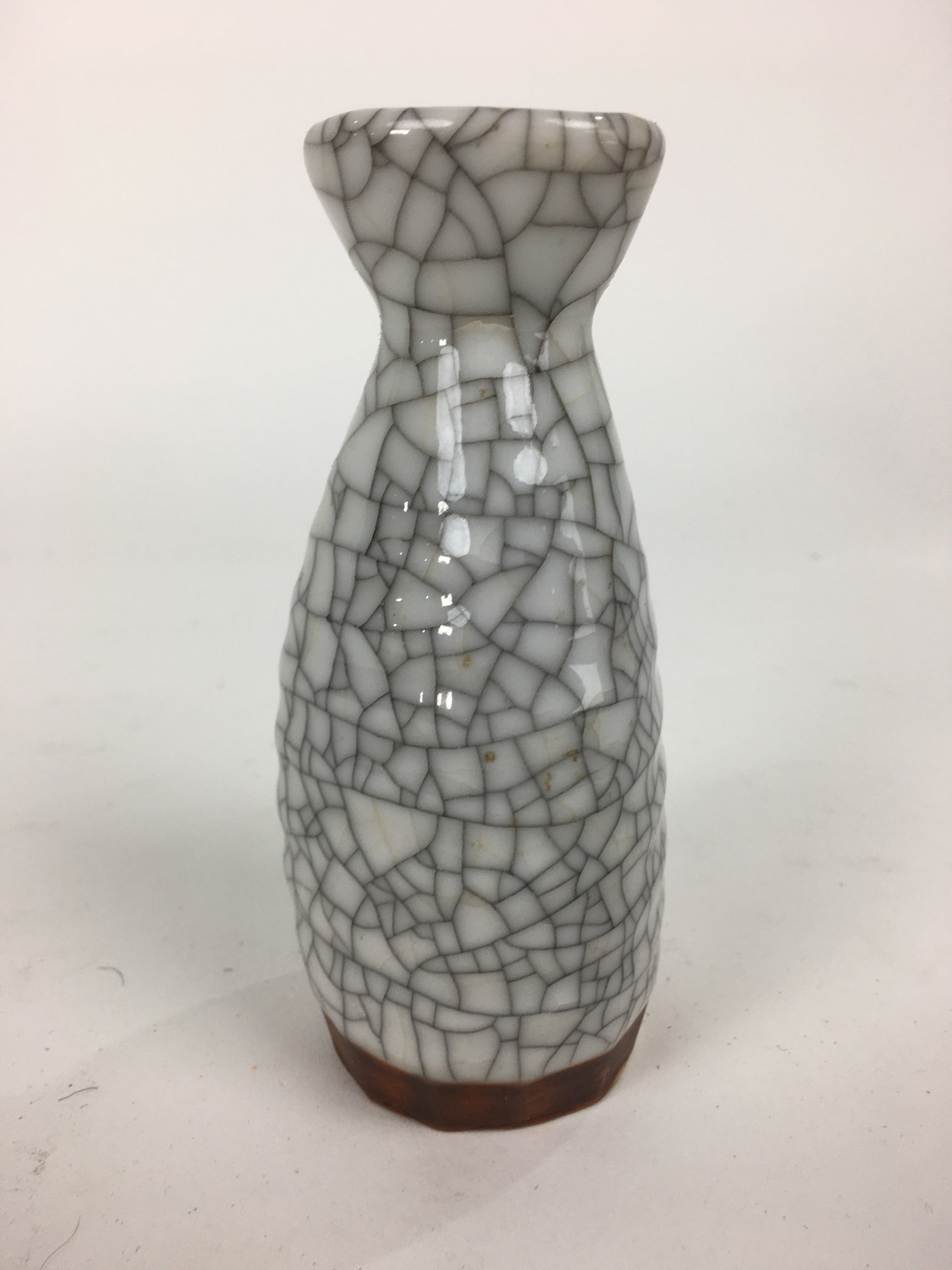 Japanese Ceramic Sake Bottle Vtg Pottery Yakimono Kannyu Tokkuri TS328