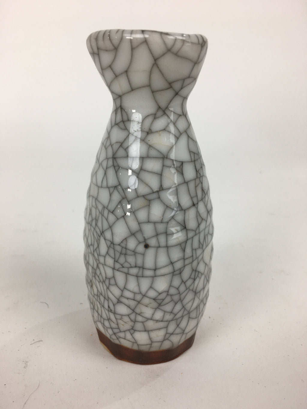 Japanese Ceramic Sake Bottle Vtg Pottery Yakimono Kannyu Tokkuri TS328