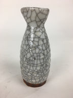 Japanese Ceramic Sake Bottle Vtg Pottery Yakimono Kannyu Tokkuri TS328