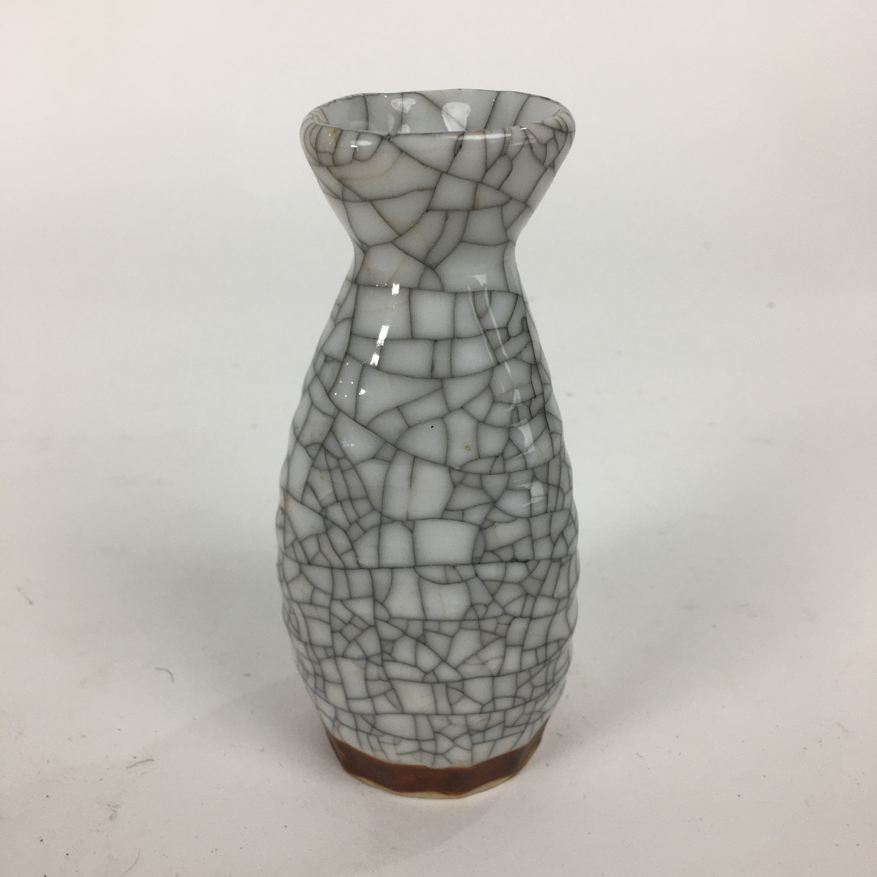 Japanese Ceramic Sake Bottle Vtg Pottery Yakimono Kannyu Tokkuri TS328