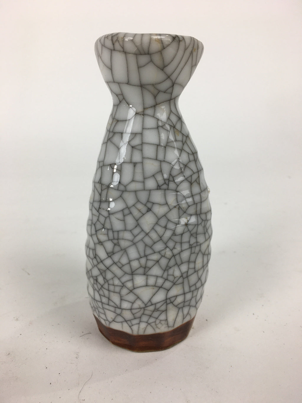 Japanese Ceramic Sake Bottle Vtg Pottery Yakimono Kannyu Tokkuri TS329
