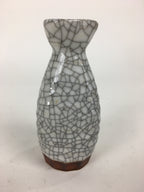 Japanese Ceramic Sake Bottle Vtg Pottery Yakimono Kannyu Tokkuri TS329