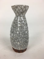 Japanese Ceramic Sake Bottle Vtg Pottery Yakimono Kannyu Tokkuri TS329