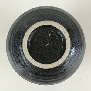 Japanese Ceramic Sake Bottle Vtg Pottery Yakimono Tokkuri Black TS471
