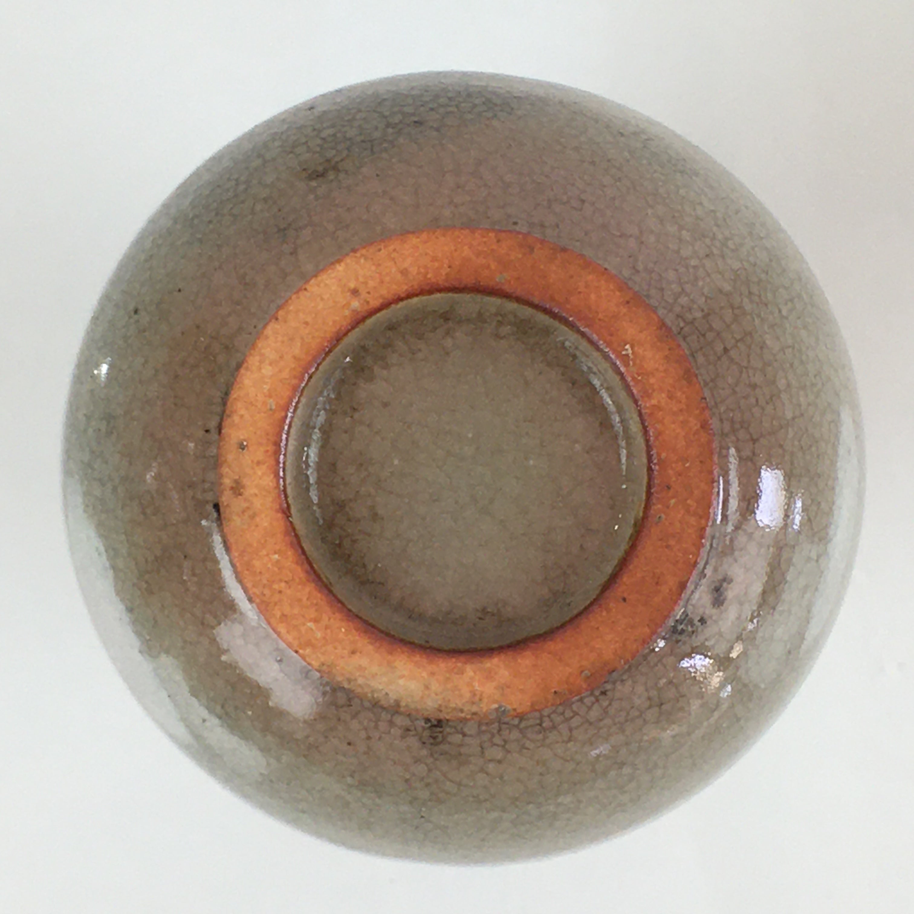 Japanese Ceramic Sake Bottle Vtg Pottery Yakimono Tokkuri Hyotan TS442