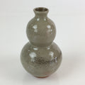 Japanese Ceramic Sake Bottle Vtg Pottery Yakimono Tokkuri Hyotan TS442