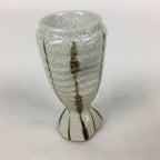 Japanese Ceramic Sake Bottle Vtg Pottery Yakimono Vertical Lines Tokkuri TS342