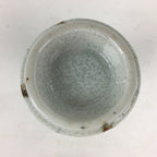 Japanese Ceramic Sake Bottle Vtg Pottery Yakimono Vertical Lines Tokkuri TS343