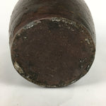 Japanese Ceramic Sake Bottle Vtg Tokkuri Pottery Kayoi-Tokkuri Brown TS293