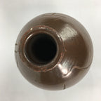 Japanese Ceramic Sake Bottle Vtg Tokkuri Pottery Kayoi-Tokkuri Brown TS294