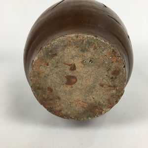 Japanese Ceramic Sake Bottle Vtg Tokkuri Pottery Kayoi-Tokkuri Brown TS294