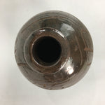 Japanese Ceramic Sake Bottle Vtg Tokkuri Pottery Kayoi-Tokkuri Brown TS295
