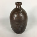 Japanese Ceramic Sake Bottle Vtg Tokkuri Pottery Kayoi-Tokkuri Brown TS295