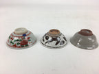 Japanese Ceramic Sake Cup 3pc Set Vtg Boxed Pottery Sakazuki Guinomi PX580